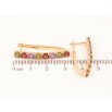 Сережки Xuping колір Позолота 18K англійський замок "Доріжки різнокольорових кристалів" фото №2 Сережки Xuping колір Позолота 18K англійський замок "Доріжки різнокольорових кристалів" фото №2