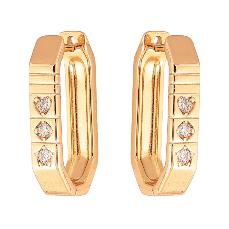 Сережки Xuping колір Позолота 18K англійський замок "Візерунок з кристалами" фото №1 Сережки Xuping колір Позолота 18K англійський замок "Візерунок з кристалами" фото №1