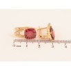 Сережки Xuping колір Позолота 18K англійський замок "Візерунок з червоними кристалами" фото №2 Сережки Xuping колір Позолота 18K англійський замок "Візерунок з червоними кристалами" фото №2