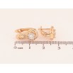 Серьги Xuping цвет Позолота 18K английский замок "Узор с кристаллами" фото №2