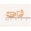 Серьги Xuping цвет Позолота 18K английский замок "Узор с розовыми кристаллами" фото №2