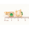 Серьги Xuping цвет Позолота 18K английский замок "Узор с зелеными кристаллами" фото №2 Серьги Xuping цвет Позолота 18K английский замок "Узор с зелеными кристаллами" фото №2
