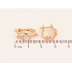 Серьги Xuping цвет Позолота 18K английский замок "Узор с кристаллами" фото №2