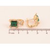 Сережки Xuping колір Позолота 18К із кристалами Swarovski англійський замок "Візерунок з кристалами Emerald" фото №2 Сережки Xuping колір Позолота 18К із кристалами Swarovski англійський замок "Візерунок з кристалами Emerald" фото №2