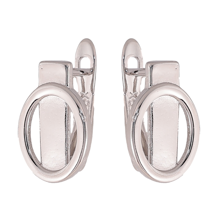 Серьги Xuping цвет Родий английский замок "Декоративный узор" фото №12