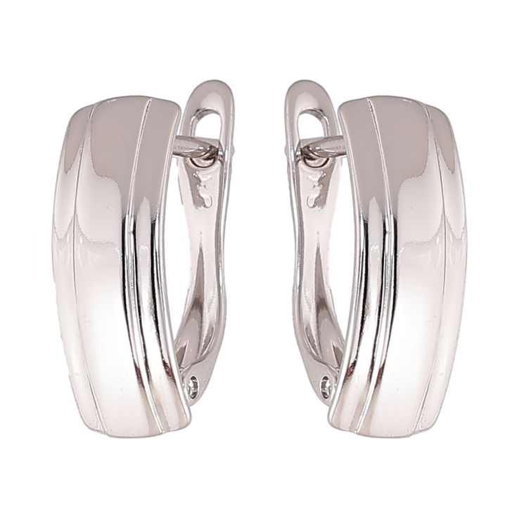 Серьги Xuping цвет Родий английский замок "Декоративный узор" фото №4