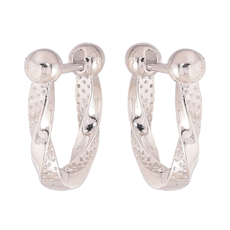 Сережки Xuping колір Родій англійський замок "Декоративний візерунок" фото №12