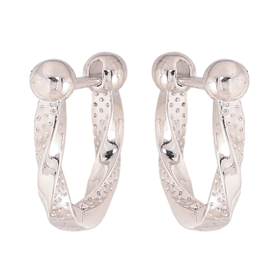 Сережки Xuping колір Родій англійський замок "Декоративний візерунок" фото №1