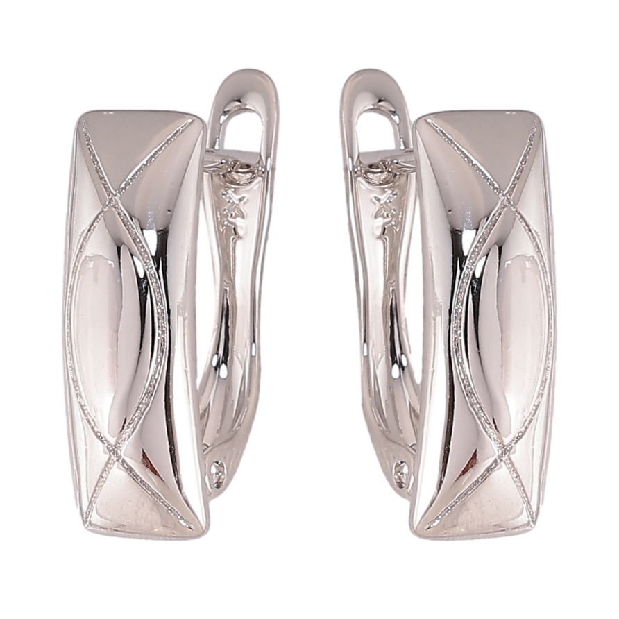 Сережки Xuping колір Родій англійський замок "Декоративний візерунок" фото №1