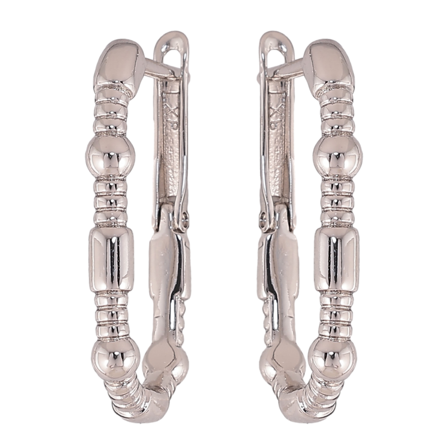 Сережки Xuping колір Родій англійський замок "Декоративний візерунок" фото №1