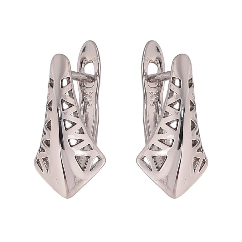 Сережки Xuping колір Родій англійський замок "Декоративний візерунок" фото №1