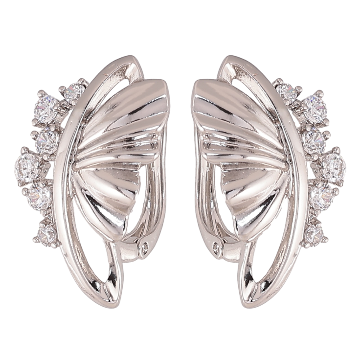 Сережки Xuping колір Родій англійський замок "Візерунок з кристалами" фото №20 Сережки Xuping колір Родій англійський замок "Візерунок з кристалами" фото №20