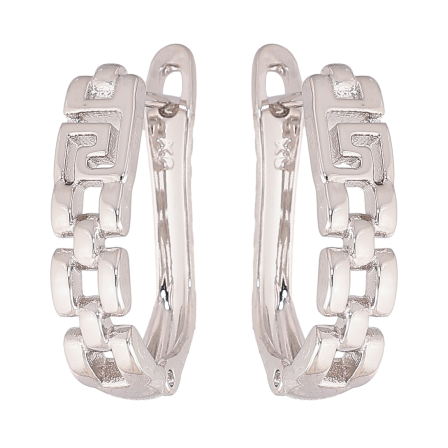 Сережки Xuping колір Родій англійський замок "Декоративний візерунок" фото №1