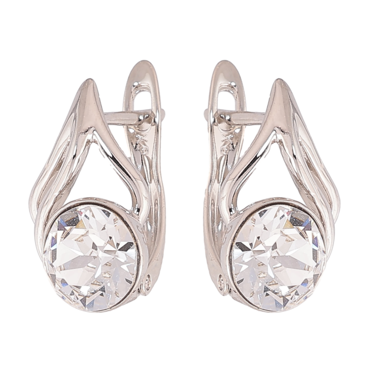 Серьги Xuping цвет Родий с кристаллами Swarovski английский замок "Узор с кристаллами Clear" фото №19 Серьги Xuping цвет Родий с кристаллами Swarovski английский замок "Узор с кристаллами Clear" фото №19
