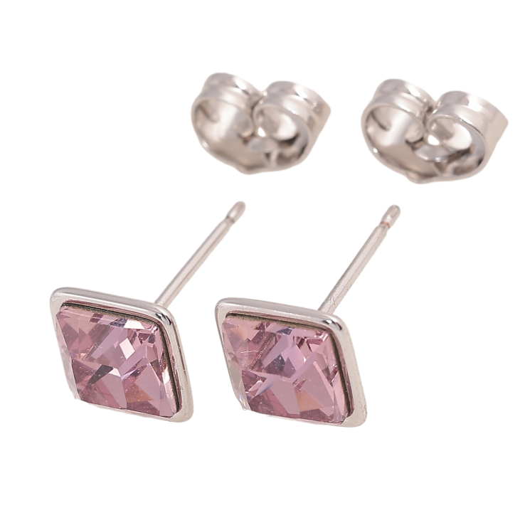 Серьги Xuping цвет Родий с кристаллами Swarovski пусеты "Кристаллы Rose" 8х8мм фото №15 Серьги Xuping цвет Родий с кристаллами Swarovski пусеты "Кристаллы Rose" 8х8мм фото №15