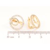 Серьги Xuping цвет позолота 18K английский замок колечки с кристаллами фото №2