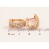 Серьги Xuping цвет позолота 18K английский замок инкрустация кристаллами фото №2