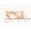 Серьги Xuping цвет позолота 18K английский замок узор с кристаллами и жемчужинами фото №2