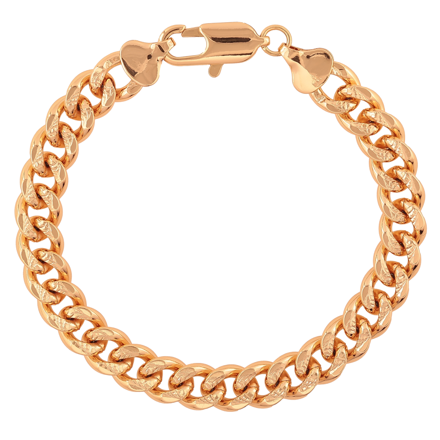 Браслет Xuping цвет Позолота 18К "Цепочка Панцирная" размер 21см х 9мм фото №1