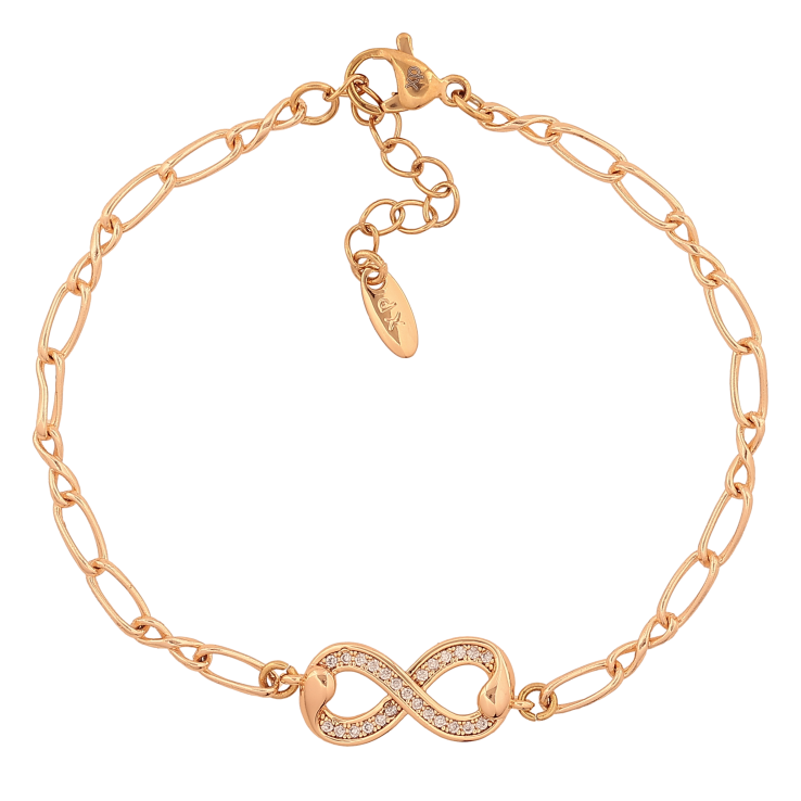 Браслет Xuping M&L цвет 18К "Цепочка с вставкой знак бесконечности" длина с доп. цепочкой 16.5-19.5см х 3-8мм фото №25 Браслет Xuping M&L цвет 18К "Цепочка с вставкой знак бесконечности" длина с доп. цепочкой 16.5-19.5см х 3-8мм фото №25