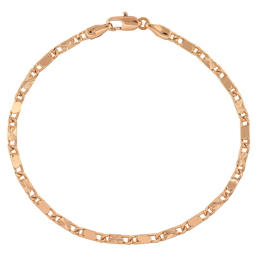 Браслет Xuping M&L колір 18К "Ланцюжок Фантазійний" довжина 19.5см х 3мм фото №1