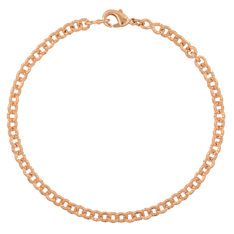 Браслет Xuping M&L колір 18К "Ланцюжок Якірний з візерунком" довжина 18.5см х 4мм фото №1