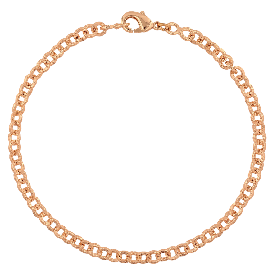 Браслет Xuping M&L колір 18К "Ланцюжок Якірний з візерунком" довжина 18.5см х 4мм фото №1