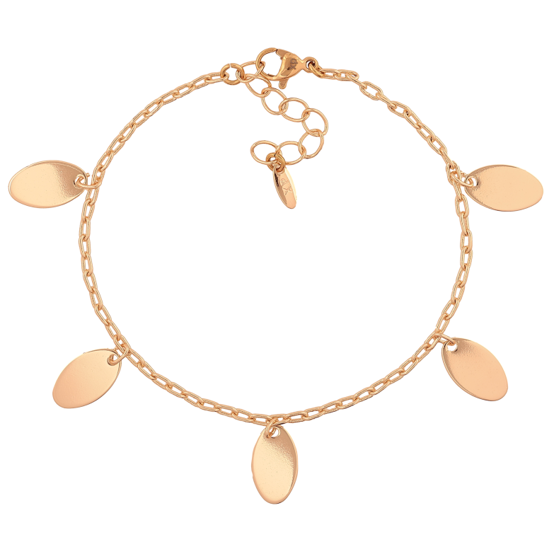 Браслет Xuping M&L колір 18К "Ланцюжок з підвісками" довжина з дод. ланцюжком 19-22см х 2мм фото №1