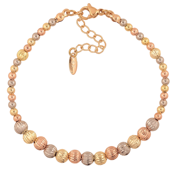 Браслет Xuping M&L цвет 18К+14К+РО+Родий "Узор из бусин" длина с доп. цепочкой 16.5-20см х 3-5мм фото №22 Браслет Xuping M&L цвет 18К+14К+РО+Родий "Узор из бусин" длина с доп. цепочкой 16.5-20см х 3-5мм фото №22