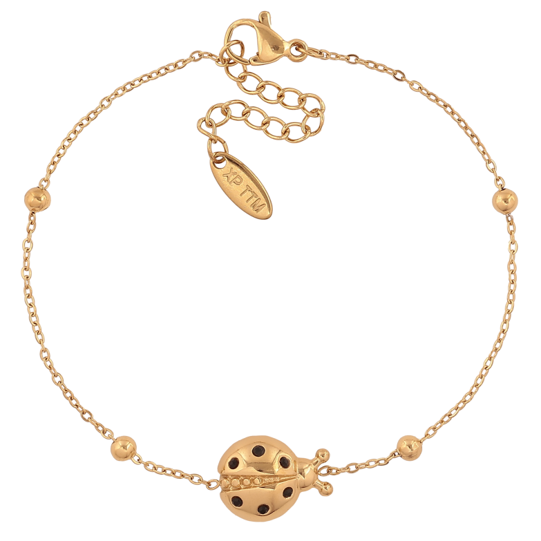 Браслет Xuping ТТМ Stainless Steel колір 14К "Ланцюжок з сонечком" довжина з доп. ланцюжком 17.5-21см х 1-8мм фото №1 Браслет Xuping ТТМ Stainless Steel колір 14К "Ланцюжок з сонечком" довжина з доп. ланцюжком 17.5-21см х 1-8мм фото №1