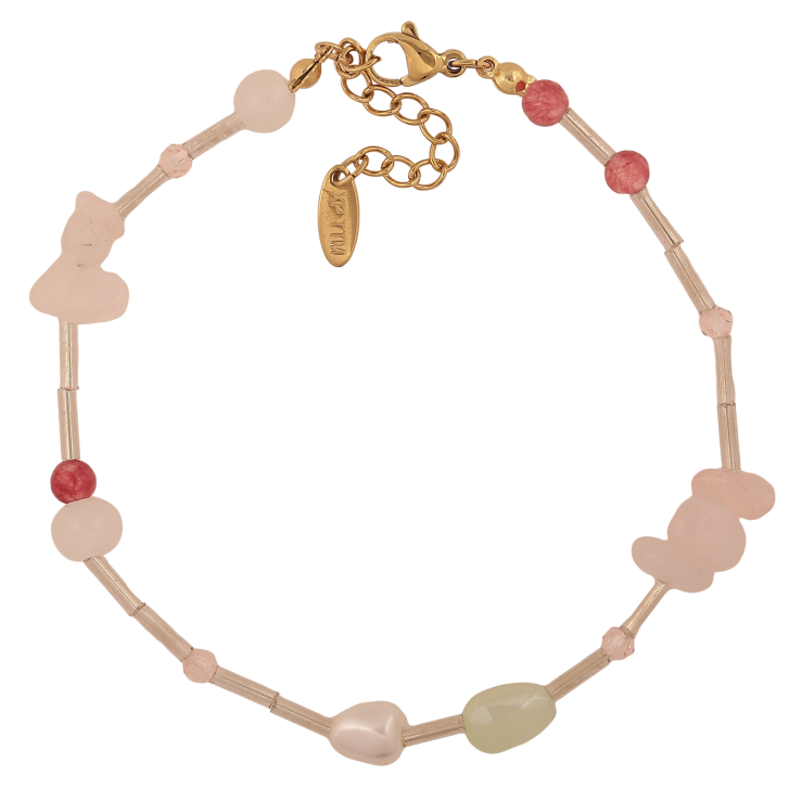 Браслет Xuping ТТМ Stainless Steel цвет 14К "Декоративные цветные бусины" длина с доп. цепочкой 20.5-23.5см х 2-10мм фото №14