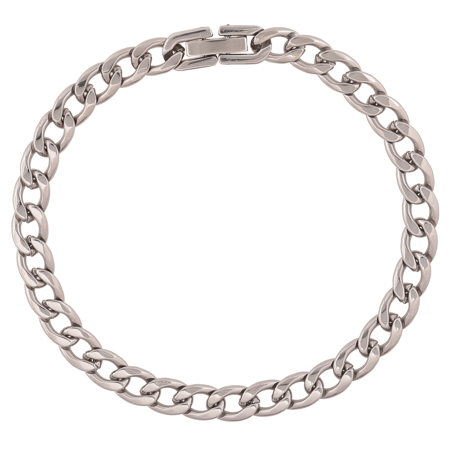 Браслет Xuping ТТМ Stainless Steel цвет Родий "Цепочка Панцирная" длина 20.5см х 6мм фото №1 Браслет Xuping ТТМ Stainless Steel цвет Родий "Цепочка Панцирная" длина 20.5см х 6мм фото №1
