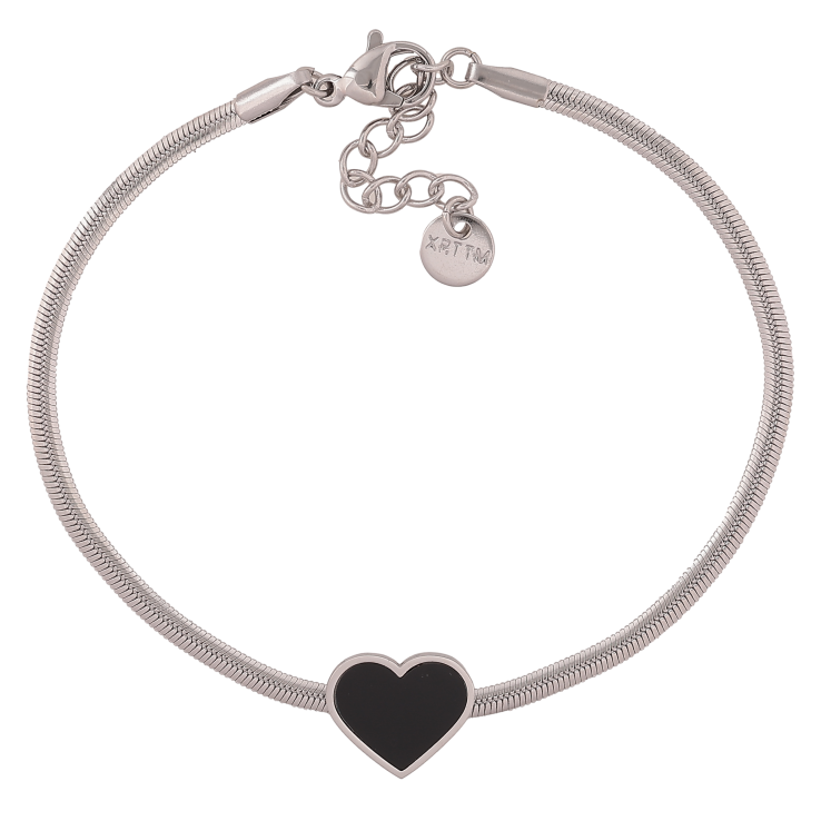 Браслет Xuping ТТМ Stainless Steel колір Родій "Ланцюжок із серцем" довжина з дод. ланцюжком 17.5-20.5см х 2-7мм фото №12