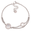 Браслет Xuping ТТМ Stainless Steel цвет Родий "Двойная цепочка с циферблатом, двусторонний" длина с доп. цепочкой 17-20см х 2-12мм фото №2