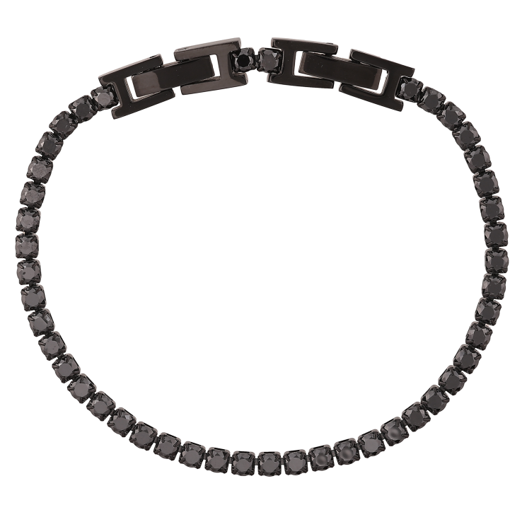 Браслет Xuping цвет Вlack "Дорожка черных кристаллов" размер с доп. замком 17,19см х 3мм фото №20