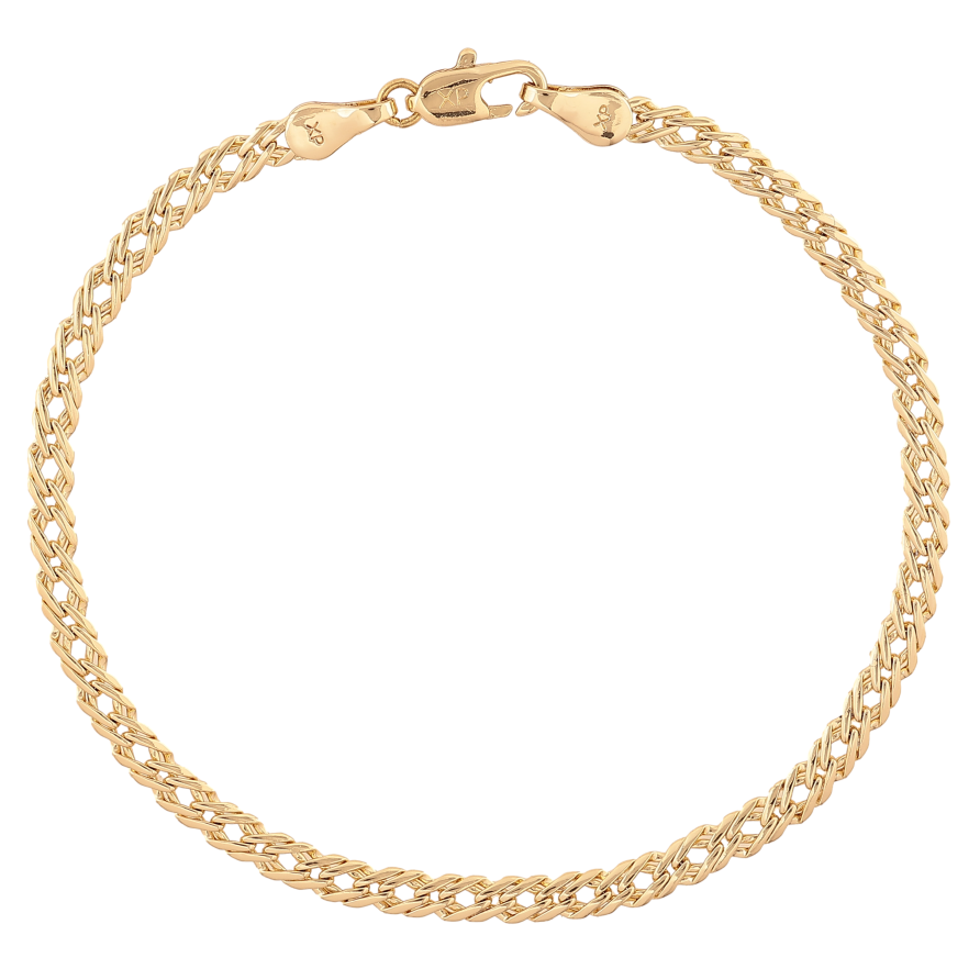 Браслет Xuping цвет Позолота 14K "Цепочка плетение Двойной Ромб" размер 19.5см х 4мм фото №1 Браслет Xuping цвет Позолота 14K "Цепочка плетение Двойной Ромб" размер 19.5см х 4мм фото №1