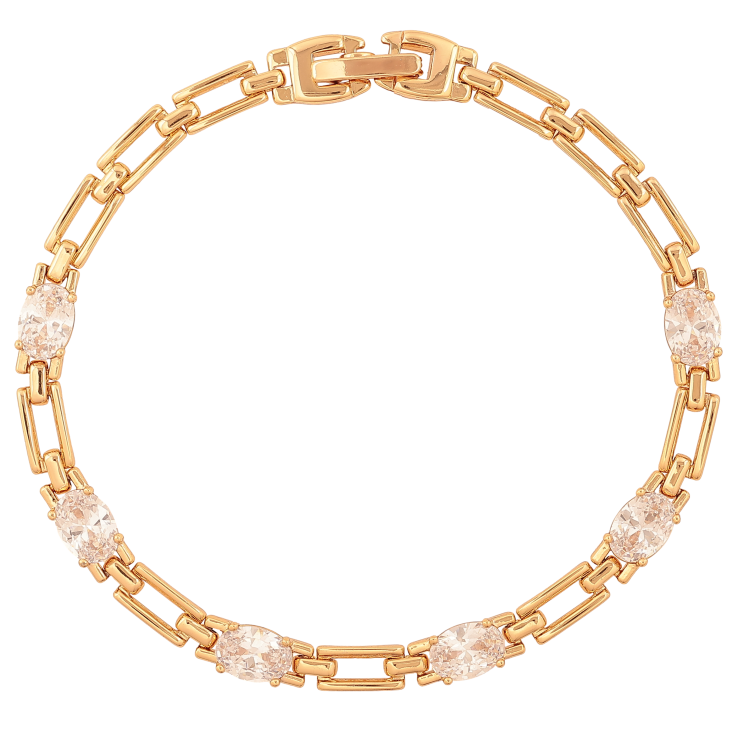 Браслет Xuping цвет Позолота 18K "Узор с кристаллами" размер 19см х 4-5мм фото №15