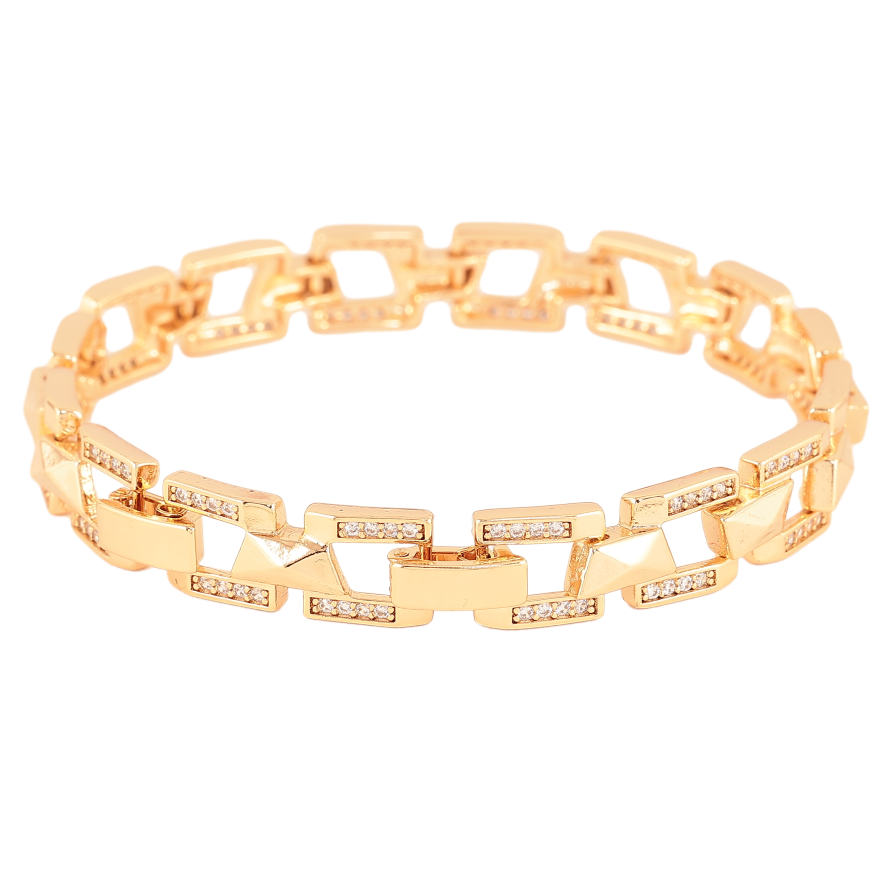 Браслет Xuping цвет Позолота 18К "Узор с кристаллами" размер 19.5см х 9мм фото №1 Браслет Xuping цвет Позолота 18К "Узор с кристаллами" размер 19.5см х 9мм фото №1