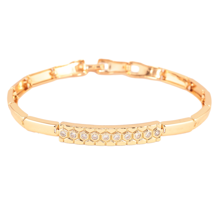 Браслет Xuping цвет Позолота 18К "Узор с кристаллами" размер 18.5см х 4-6мм фото №7 Браслет Xuping цвет Позолота 18К "Узор с кристаллами" размер 18.5см х 4-6мм фото №7