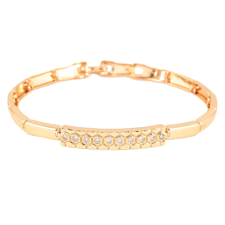 Браслет Xuping цвет Позолота 18К "Узор с кристаллами" размер 18.5см х 4-6мм фото №1 Браслет Xuping цвет Позолота 18К "Узор с кристаллами" размер 18.5см х 4-6мм фото №1