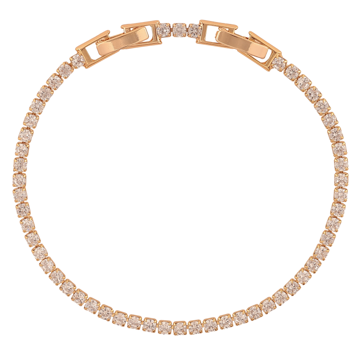 Браслет Xuping колір Позолота 18K "Діріжка кристалів" розмір з дод. замком 17,19см х 3мм фото №4 Браслет Xuping колір Позолота 18K "Діріжка кристалів" розмір з дод. замком 17,19см х 3мм фото №4