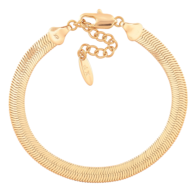 Браслет Xuping цвет Позолота 18K "Цепочка Снейк" размер с доп. цепочкой 18.5-22см х 6мм фото №22