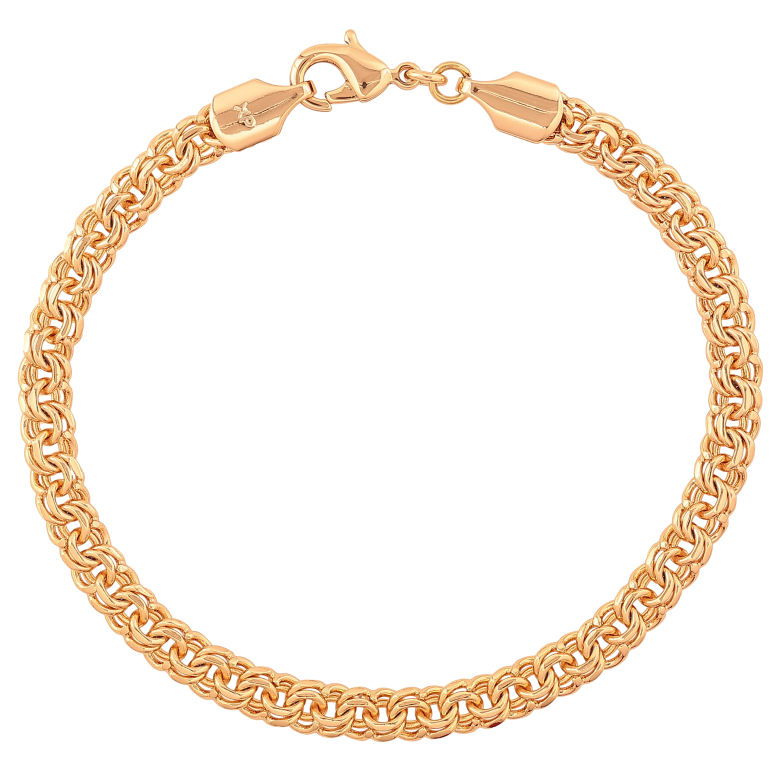 Браслет Xuping колір Позолота 18K "Ланцюжок Бісмарк" розмір 19.5см х 5мм фото №3 Браслет Xuping колір Позолота 18K "Ланцюжок Бісмарк" розмір 19.5см х 5мм фото №3