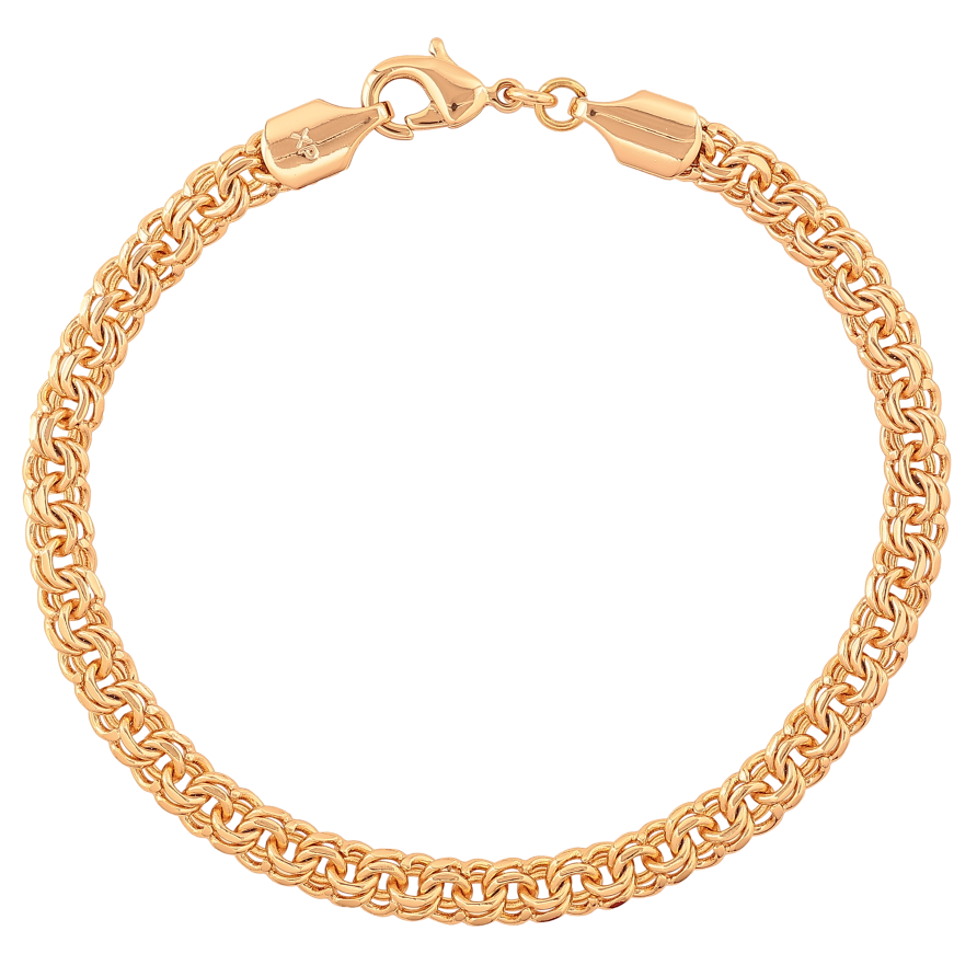 Браслет Xuping цвет Позолота 18K "Цепочка Бисмарк" размер 19.5см х 5мм фото №1 Браслет Xuping цвет Позолота 18K "Цепочка Бисмарк" размер 19.5см х 5мм фото №1