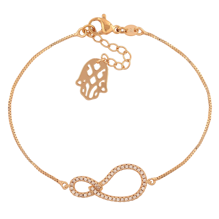 Браслет Xuping цвет Позолота 18K "Цепочка с декоративной вставкой" размер с доп. цепочкой 17.5-20.5см х 1-12мм фото №1