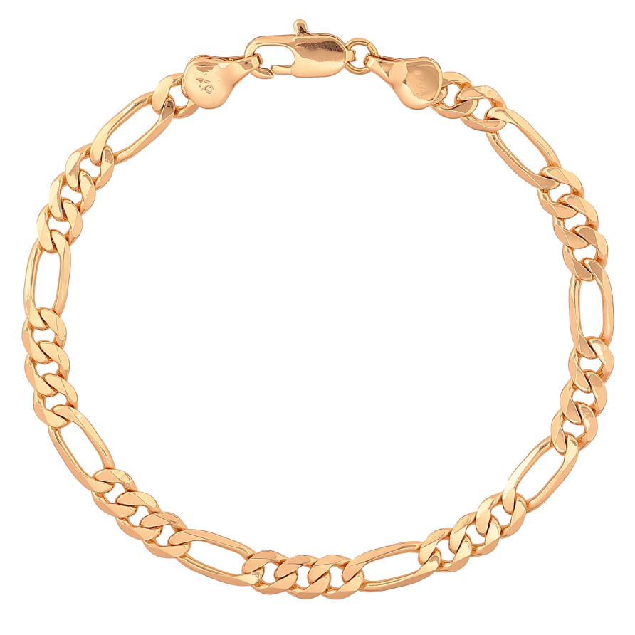 Браслет Xuping цвет Позолота 18K "Цепочка Фигаро" размер 19см х 5мм фото №1