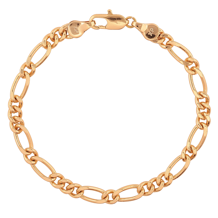 Браслет Xuping цвет Позолота 18K "Цепочка Фигаро" размер 17см х 4-5мм фото №3