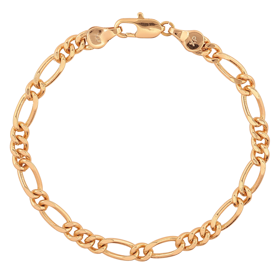 Браслет Xuping цвет Позолота 18K "Цепочка Фигаро" размер 17см х 4-5мм фото №1