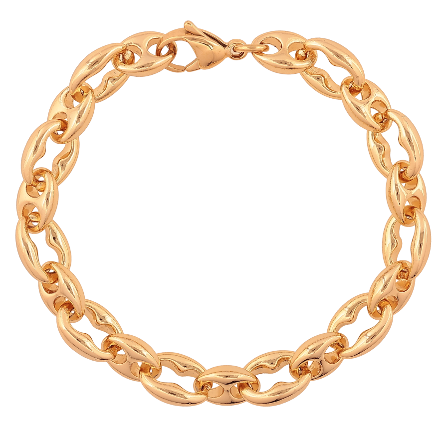 Браслет Xuping цвет Позолота 18K "Цепочка Фантазийная" размер 19.5см х 7-9мм фото №1