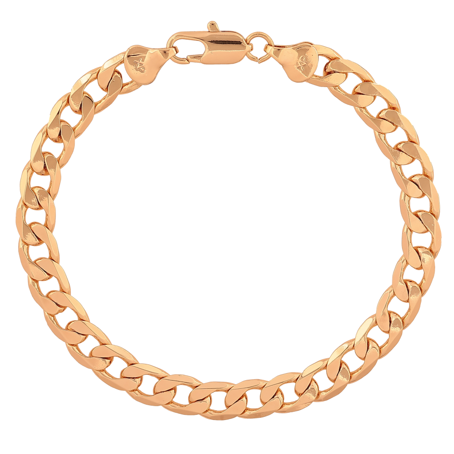 Браслет Xuping цвет Позолота 18K "Цепочка Панцирная" размер 19.5см х 7мм фото №1